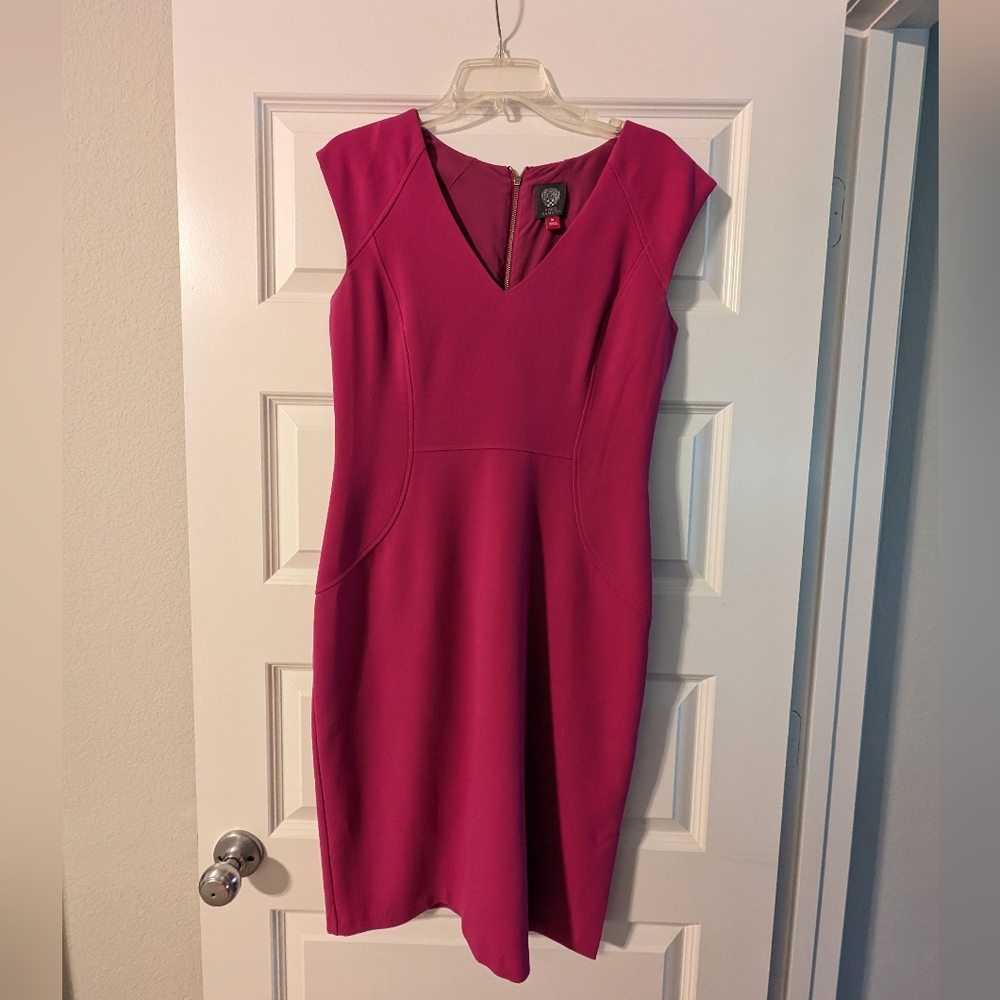 Vince Camuto fuchsia cocktail dress